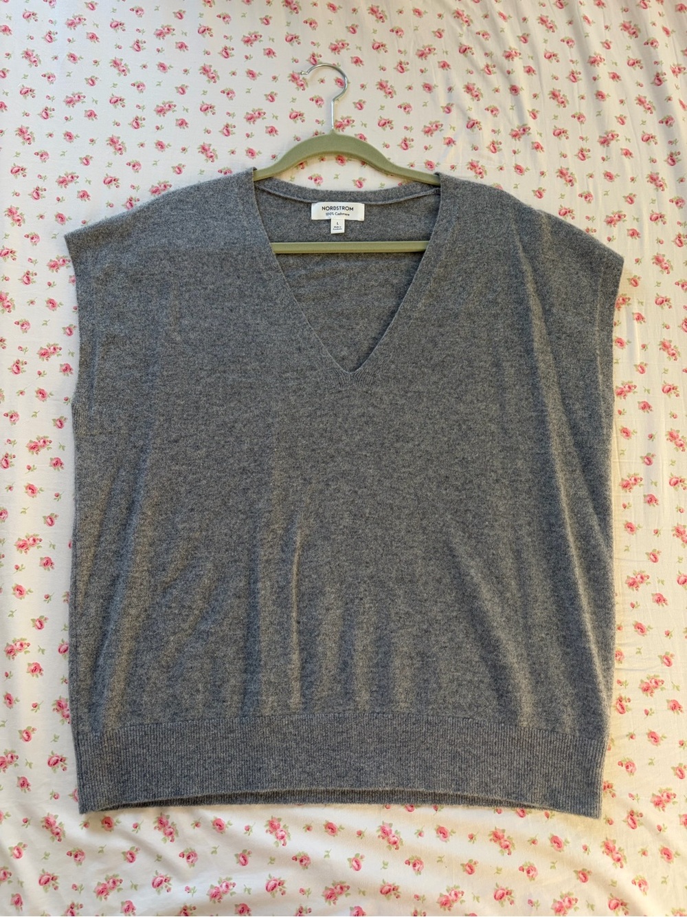 Nordstrom Gray Cashmere Sweater Vest